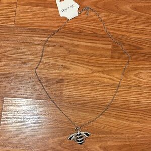 Silver Bee Pendant Necklace